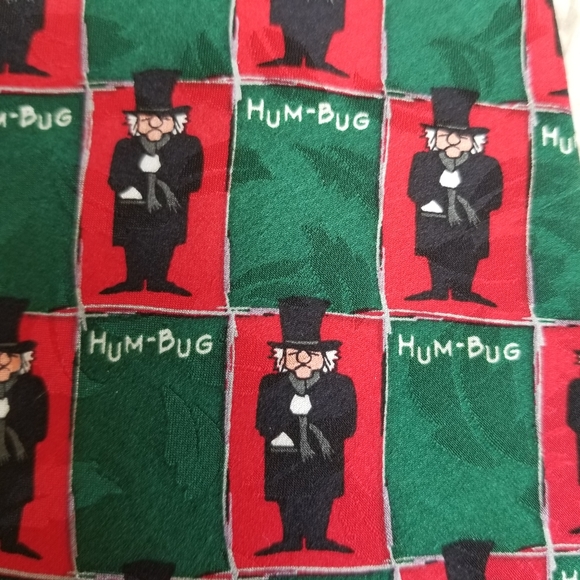Vintage Wembley Ebenezer Scrooge HumBug Christmas Tie - Picture 3 of 8